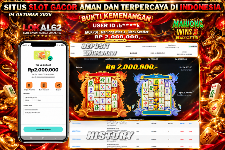 Promosi Mahjong Wins 3 Mewah Berlatar Emas